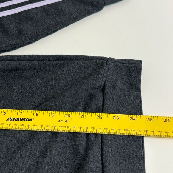 Adidas Grey Lavender Stripe Crewneck Sweatshirt M - Picture 6 of 8